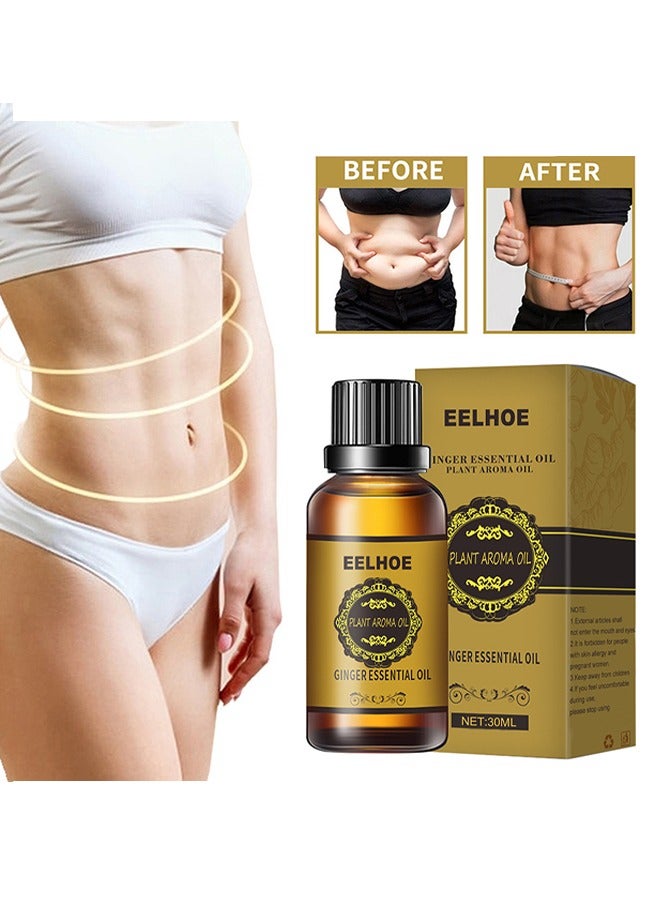 EELHOE Ginger Essential Oil, Firming and Slimming Massage Oil for Arms, Thighs, and Abdomen 30ml - Image 1