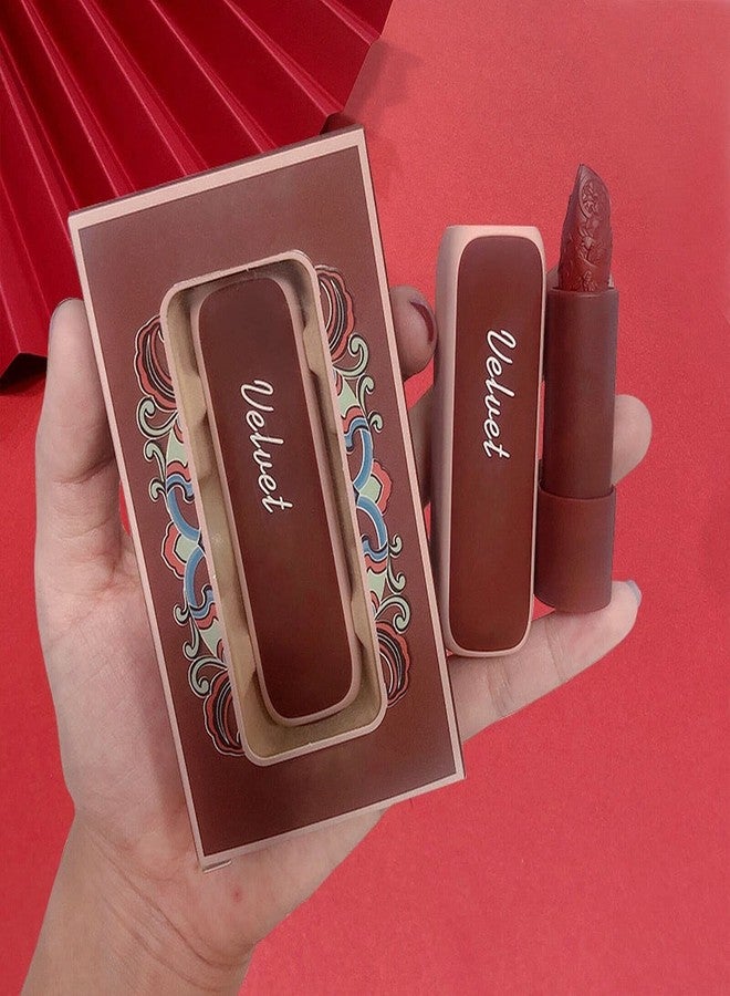 VBA Chinese Style Carved Pop Up Lipstick Long Lasting Non-Stick Matte (306) - Image 2