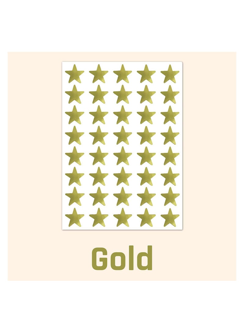 Set of Golden Stars Adhesive Stars Foil Star Design, Gold, consisting of 1000 Pieces from Up to Diet Egypt Print, 01222143812 - Image 4