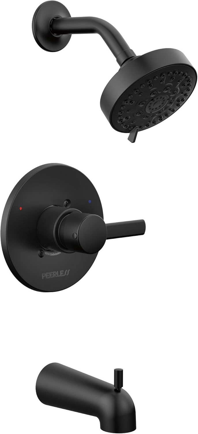Peerless PTT188792BL Tub and Shower Trim Kit Tub  Shower Matte Black - Image 1