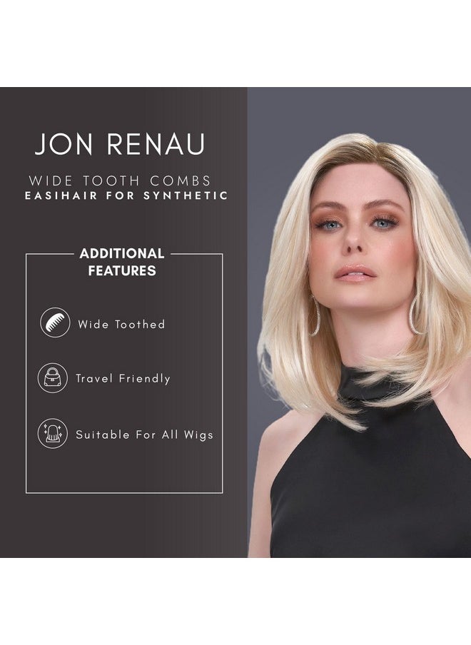 Jon Renau Jon Renau Wide Tooth Comb - Detangling Comb For Synthetic, HD Fiber & Human Hair (3-Pack)  - Image 4