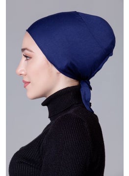 Nanak Navy Blue Lycra Non-Slip Bonnet  - Image 3