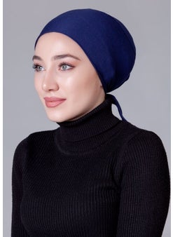 Nanak Navy Blue Lycra Non-Slip Bonnet  - Image 4