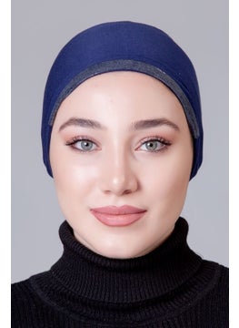 Nanak Navy Blue Lycra Non-Slip Bonnet  - Image 5