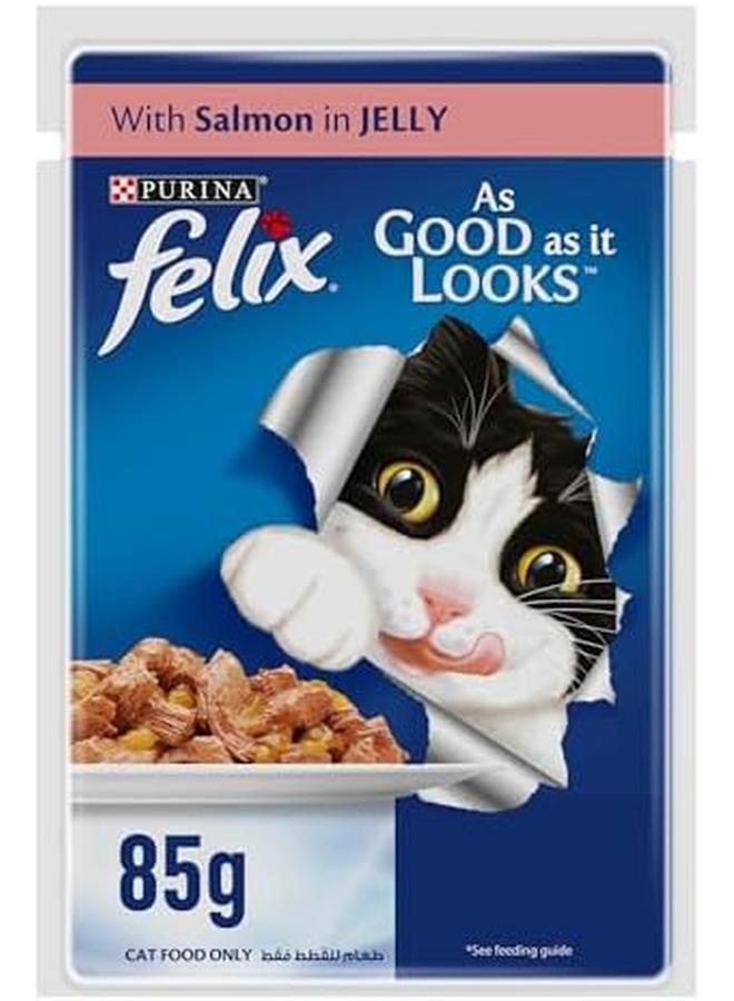 Felix As Good As It Looks Adult Cat With Salmon In Jelly 85G Pack Of 24 - Image 2