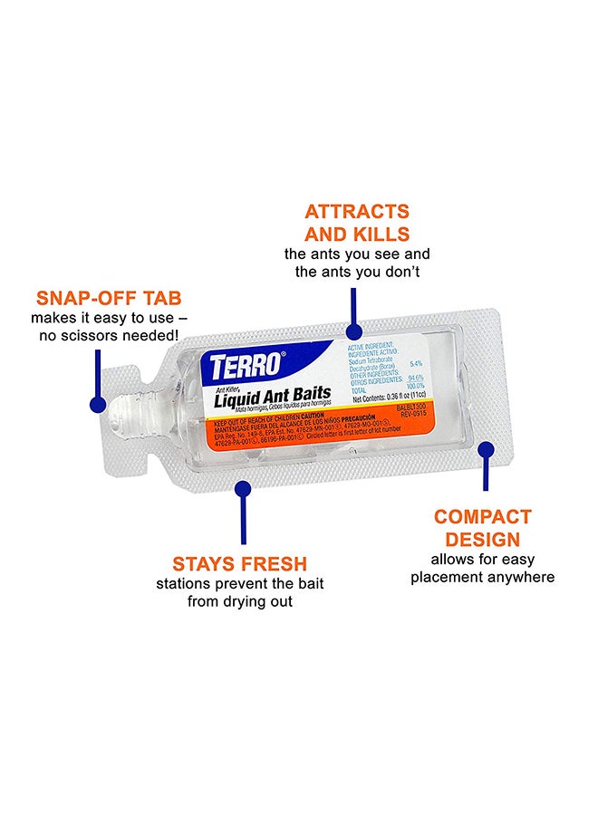 Terro 6-Piece Liquid Ant Bait Clear 5x5x5cm - Image 4