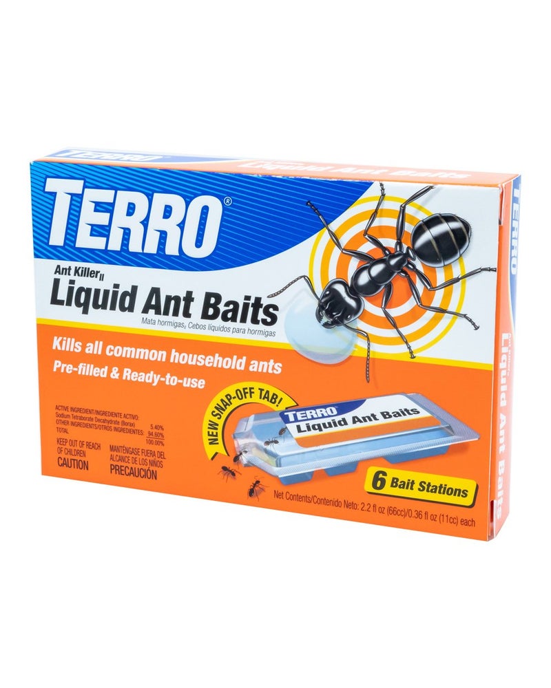 Terro 6-Piece Liquid Ant Bait Clear 5x5x5cm - Image 1