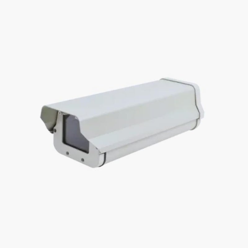 SRB Professional CCTV Camera Housing, White Semi Metal Weatherproof Enclosure, Wall Mount Security System with Side Lock, 10 INCH - Image 1