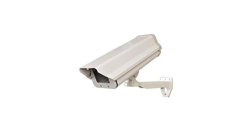 SRB Professional CCTV Camera Housing, White Semi Metal Weatherproof Enclosure, Wall Mount Security System with Side Lock, 10 INCH - Image 2