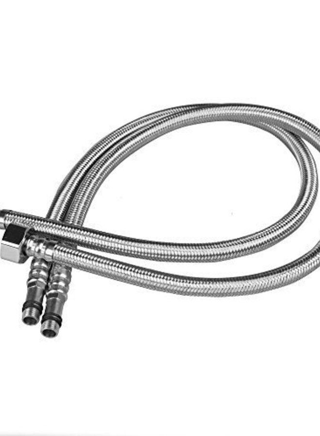 BURG Single Top Lever Wash Basin Mixer Silver - Image 4