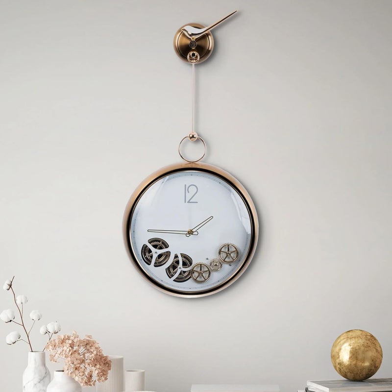 BLURISM Wall Clock for Living Room Decor Nordic Bird Art Modern Silent NonTicking Pendulum Wall Clock Decoration Wall Clock Bedroom Office Large Moving Gear Clock - Image 5