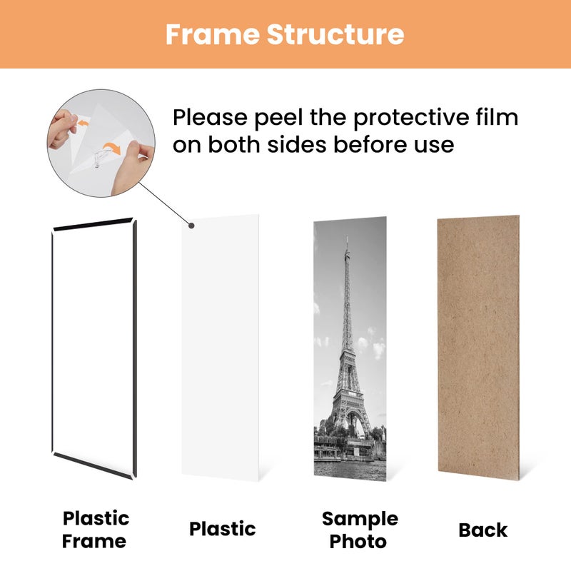 upsimples 16x24 Picture Frame Black 3 Pack, Scratch-Proof Poster Frames 16 x 24 for Photo Gallery - Slide-In Strips, Horizontal or Vertical Wall Mounting - Image 5