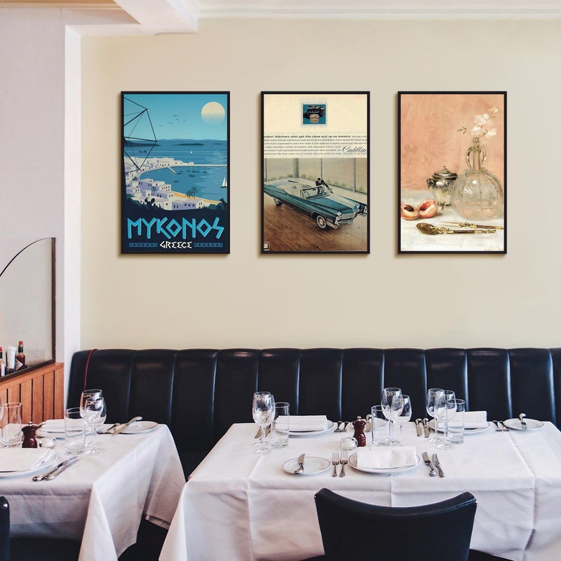 upsimples 16x24 Picture Frame Black 3 Pack, Scratch-Proof Poster Frames 16 x 24 for Photo Gallery - Slide-In Strips, Horizontal or Vertical Wall Mounting - Image 2