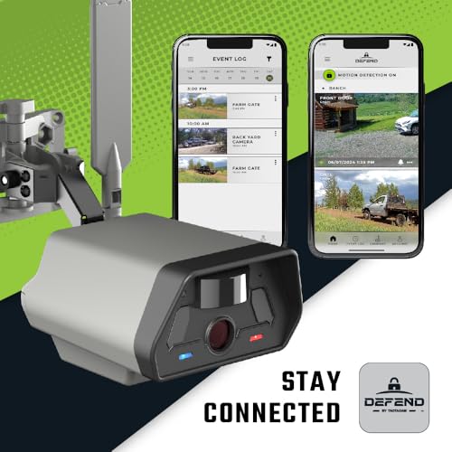 TACTACAM كاميرا الأمان الخلوية TACTACAM Defend: LTE، لا حاجة إلى واي فاي، صورة بدقة 4K + فيديو بدقة 1080p، فلاش IR بطول 100 قدم، 8GB ذاكرة داخلية + طاقة بطارية/شمسية - الأفضل لمراقبة الممتلكات الخارجية والنائية - Image 3