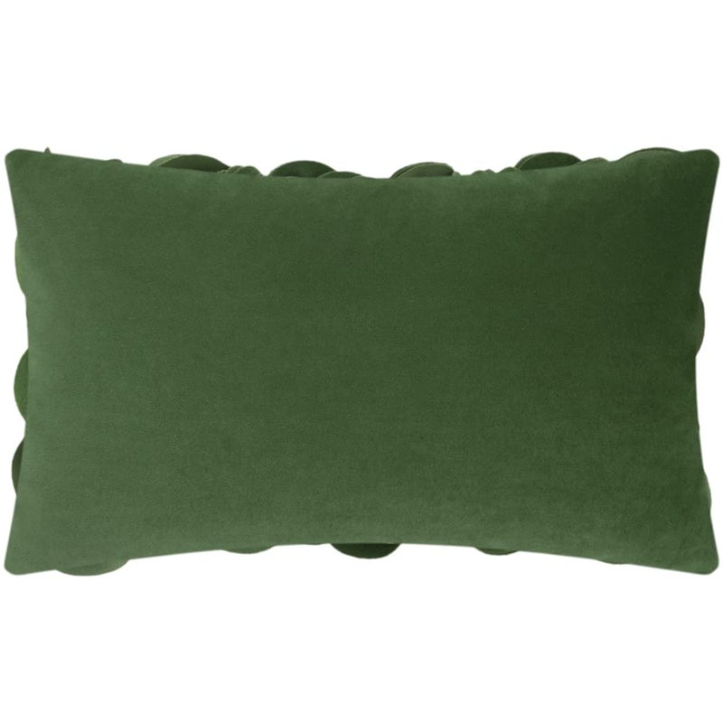 KINGROSE 3D Flower Throw Pillow Cover Solid Decorative Accent Pillow Case Soft Cushion Cover for Sofa Couch Chair Bed 12 x 20 Inches Grass Green - Image 2