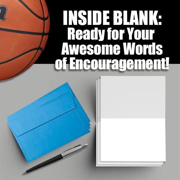 Play Strong Basketball “YOU ROCK” Motivational Note Cards (12-Pack) – Thank You & Encouragement Cards for Basketball Players, Coaches & Teams – Illustrated Sports Powercards by Play Strong | Empower the Champion Within - Image 2