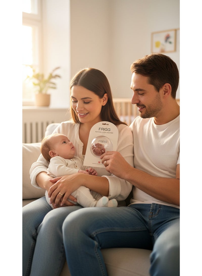 FRIGG Natural Latex Baby Pacifier | Size 1 (0–6 Months) | BPA-Free, Orthodontic Soother | Designed & Made in Denmark - Image 2