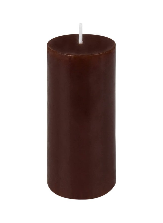 Jeco 3 Inch Brown Pillar Candle - Image 1