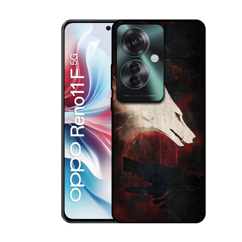 EYE CATCH Printed Protective Case Cover For Oppo Reno 11 F -  White Wolf - Image 1