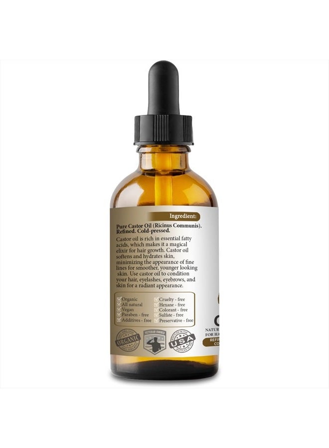 Bella Terra Oils Castor Oil. 4oz. 100% Pure. Cold-pressed. Refined. Non-toxic. Chemical-free. Soothes Skin and Nourishes Hair. Natural Moisturizer for Hair, Face, Body, Eyebrow, Eyelashes, Nails - Image 2