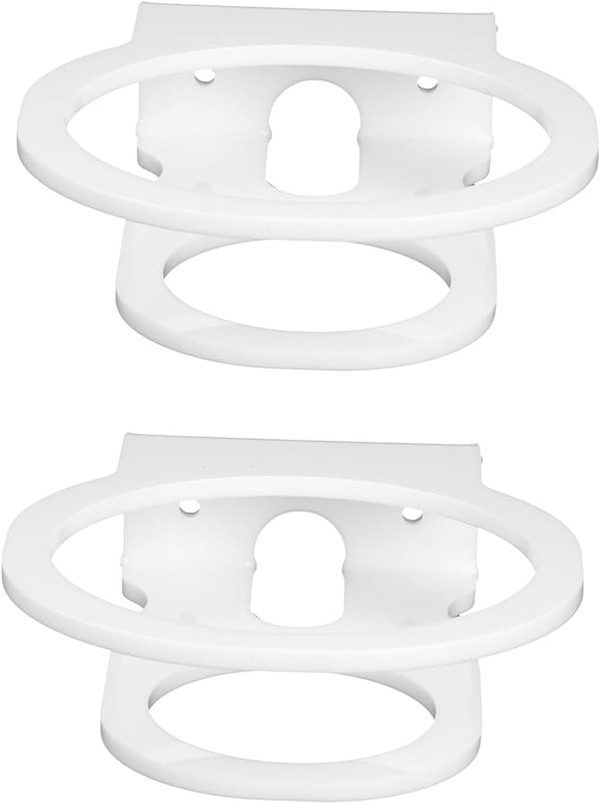 White Wall Mounted Speaker Rack Acrylic Space Saving Hanging Shelf Holder Modern - Image 1