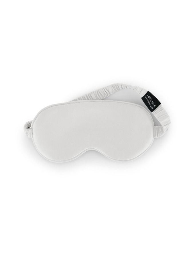 BRIGHTLY LABS Pure Mulberry Silk Eye Mask, Ultimate Sleep Aid for a Full Night's Sleep, Ultra-Soft Comfortable Sleep Mask, Elastic Strap, 22 Mum, Infused with Silver Ions, Standard, White  - Image 5