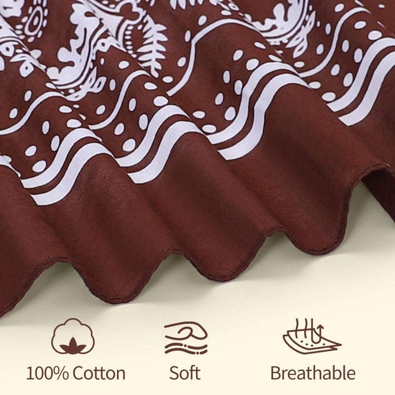 Mochabao 100% Cotton 35" x 35" Large Head Scarf for Womenâ€˜s Hair, 3 Pcs Versatile Square Hair Scarves Huge Bandanas, Shawl Wraps for Women - Image 3