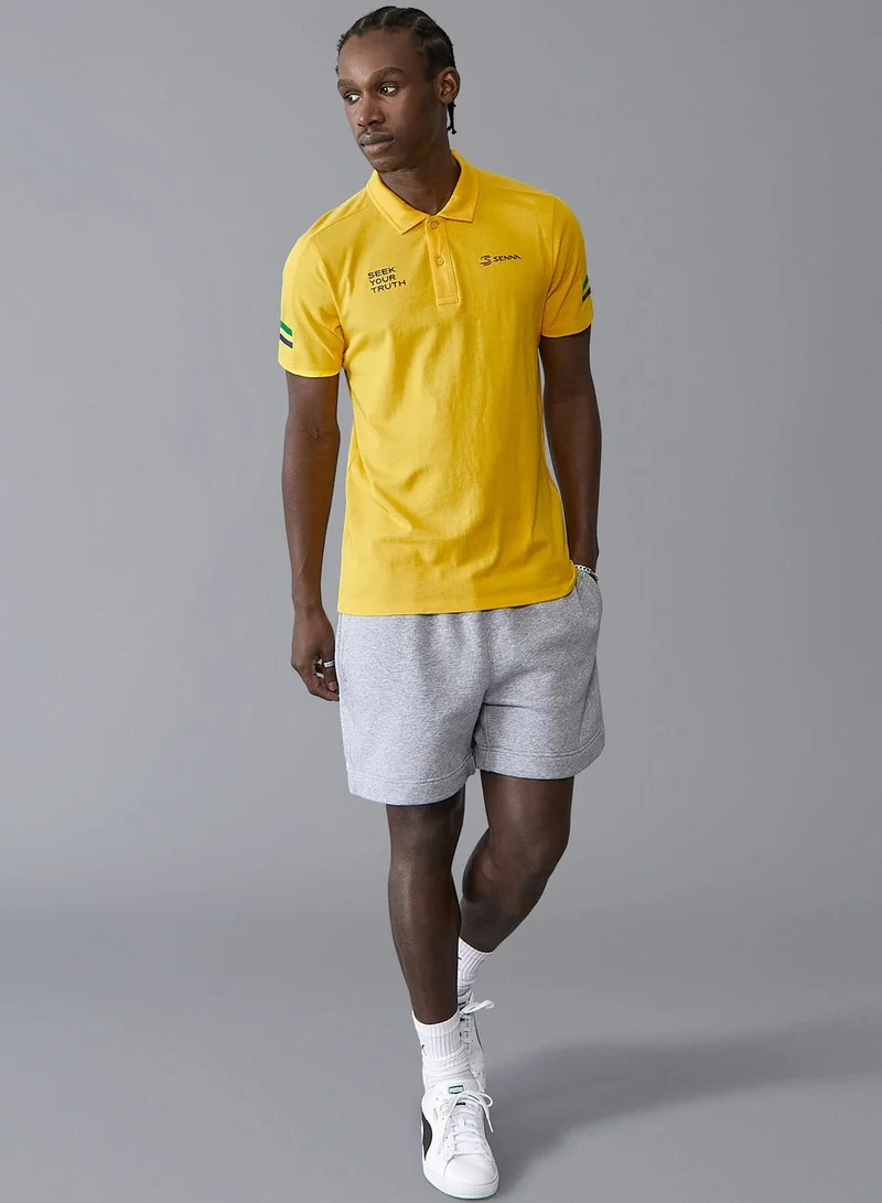 Ayrton Senna  AS FW MENS STRIPE POLO for Men | Best Price UAE