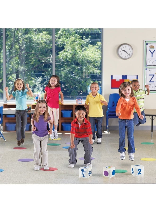 Learning Resources Ready, Set, Move Activity Set (28-Piece, 25 Foam Mats & 3 Inflatable Cubes, Ages 4+) - Image 3