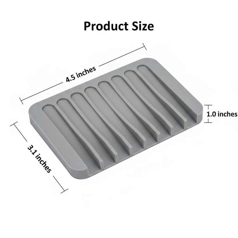 Asltw 2 PCS Soap Holder, Self Draining Soap Dishes, Premium Silicone Soap Holder, Bathroom, Kitchen, Sponges, Keep Soaps Bars Dry Clean, Extend Life Easy Clean Non - Slip Design - Image 2