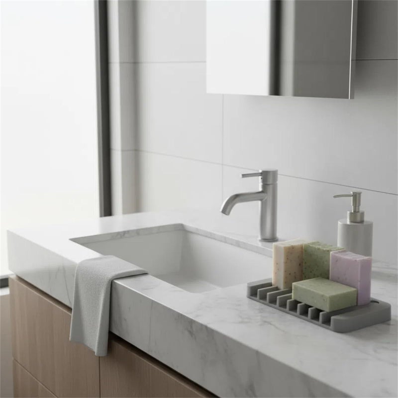 Asltw 2 PCS Soap Holder, Self Draining Soap Dishes, Premium Silicone Soap Holder, Bathroom, Kitchen, Sponges, Keep Soaps Bars Dry Clean, Extend Life Easy Clean Non - Slip Design - Image 5