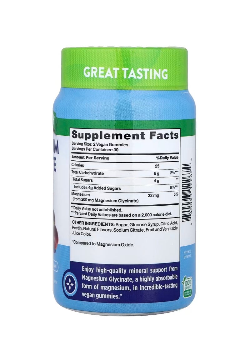 Nature's Truth Magnesium Glycinate Gummies Delicious Sour Grape 60 Gummies  - Image 2