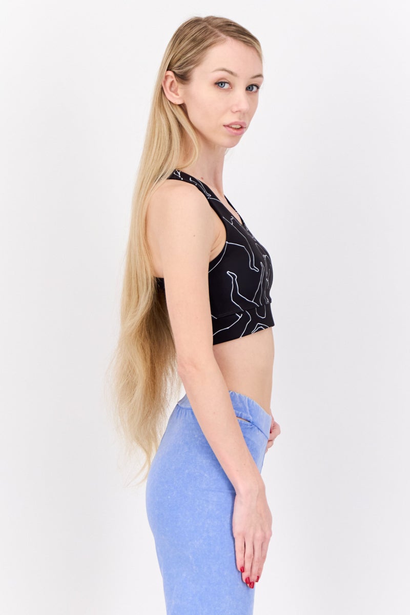 MONKI Women Non-Padded Sports Bra, Black - Image 2