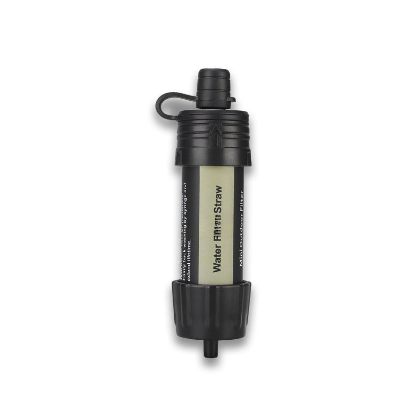 Outdoor Wild Water Purification Straw Emergency Direct Drinking Water Purifier Wild Drinking Portable Filter Straw(Black) - Image 1