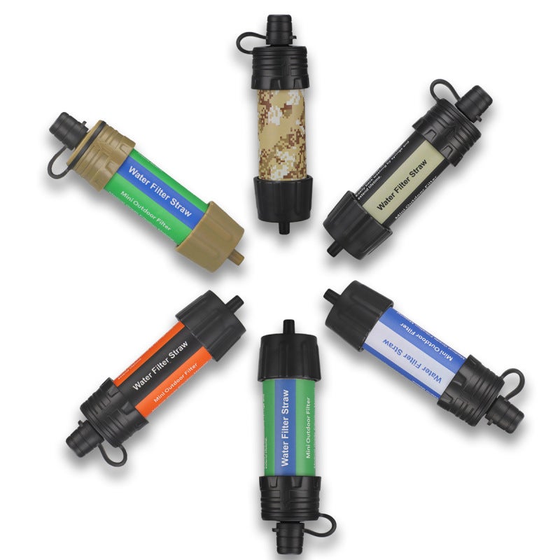 Outdoor Wild Water Purification Straw Emergency Direct Drinking Water Purifier Wild Drinking Portable Filter Straw(Black) - Image 2