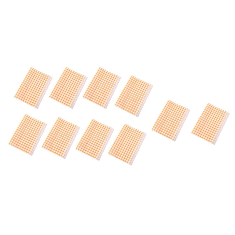 Disposable Baking Paper Sheets 50pcs Orange Checkered Non Stick Oil Proof Parchment - Image 2