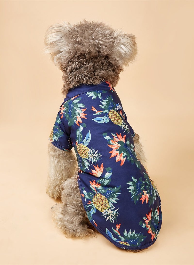 Loquat Squality Pet Dog Clothes Beach Shirts Casual Spring And Summer Clothes Multicolour