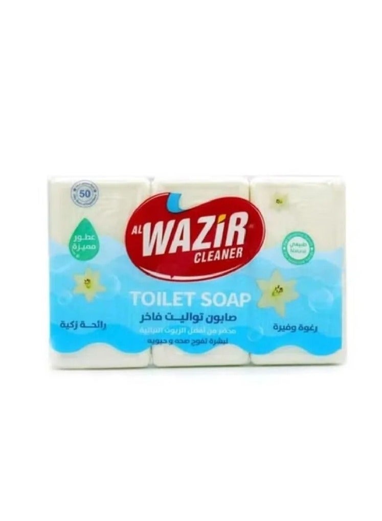 الوزير صابون الوزير قوالب معطر مكونة من افضل الزيوت الطبيعية رائحة زكيةمكون من 6 قطع 75غ - Image 1