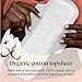 Cora 100 Organic Cotton Topsheet Pads 48 Maxi Overnight Pads - Image 4