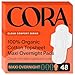 Cora 100 Organic Cotton Topsheet Pads 48 Maxi Overnight Pads - Image 1