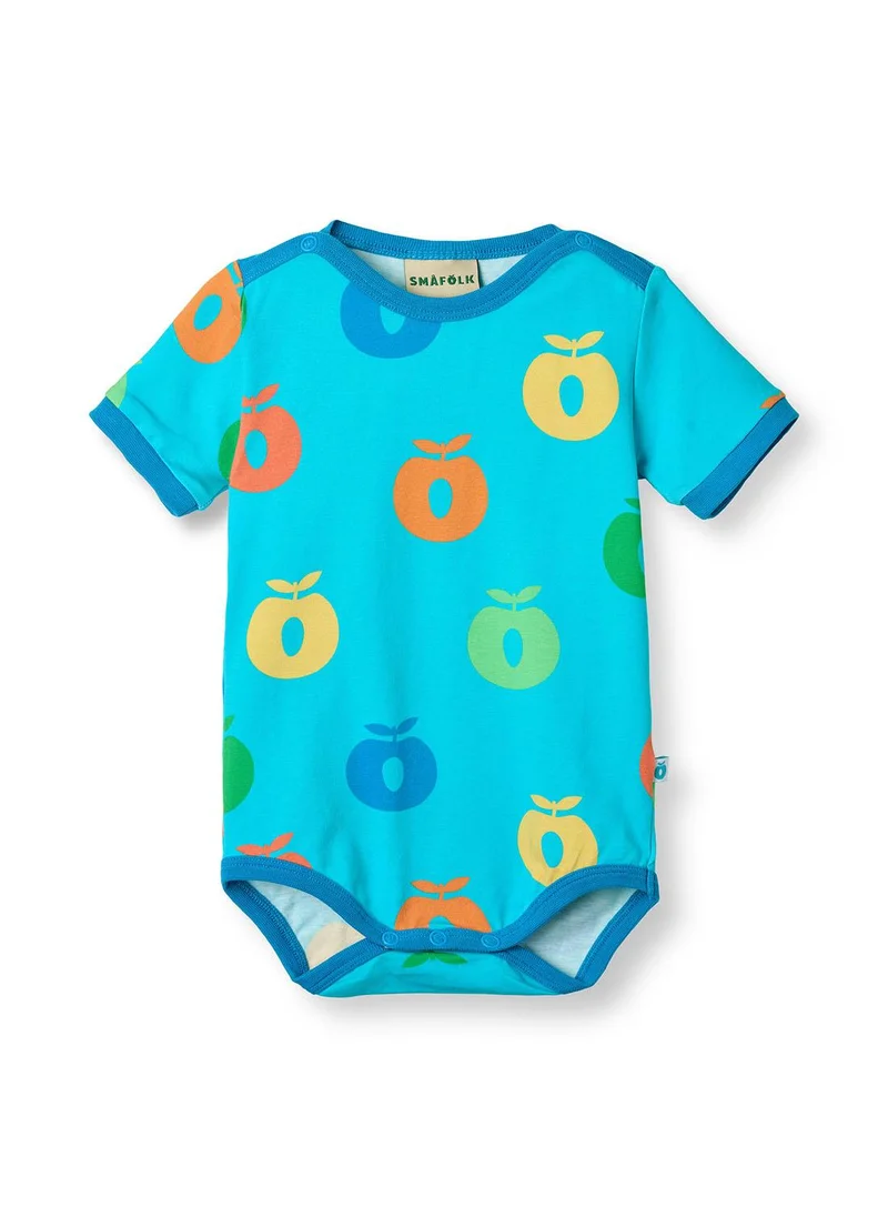 Småfolk Short-sleeved baby body with apples