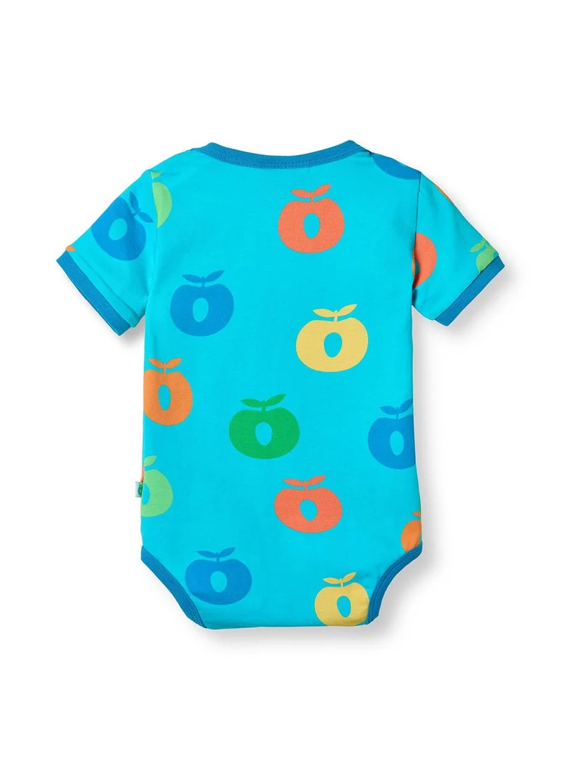 Småfolk Short-sleeved baby body with apples