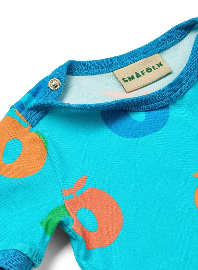 Småfolk Short-sleeved baby body with apples