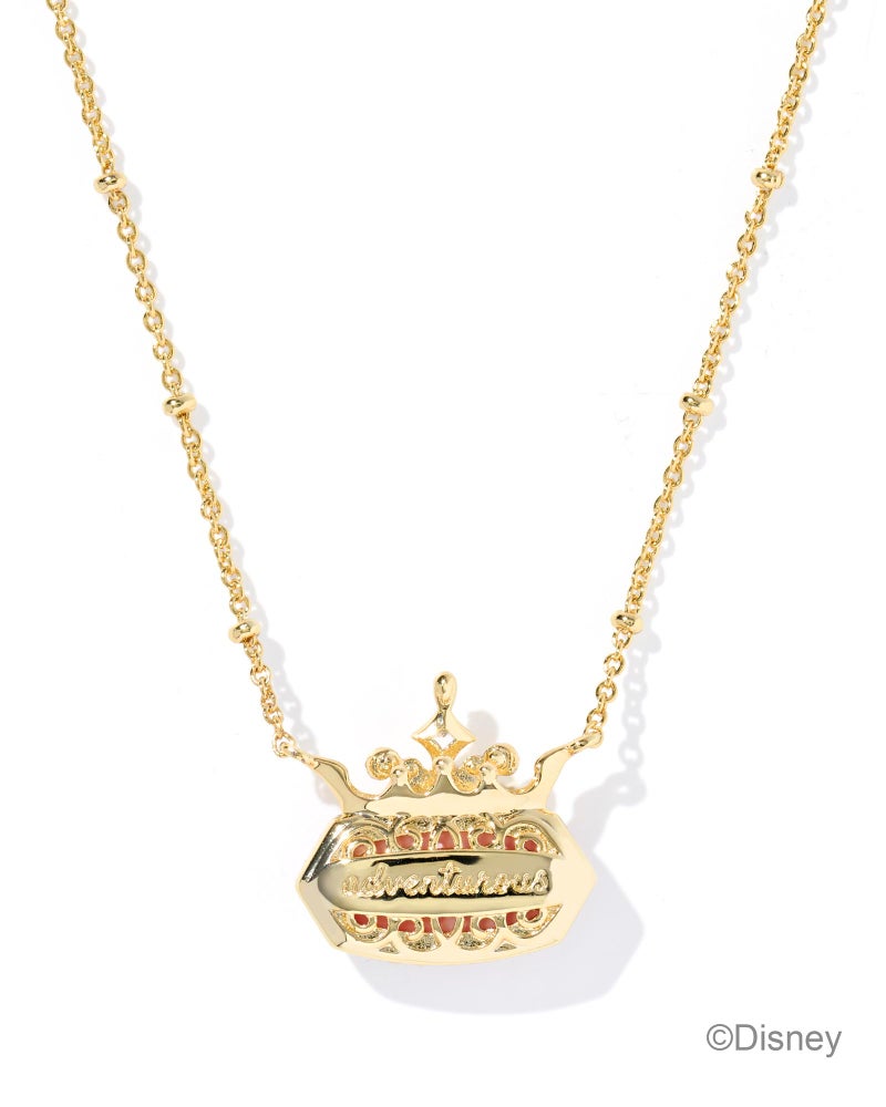 Kendra Scott Disney Elisa Princess Short Pendant Necklace in Dark Peach Mother Of Pearl, 14k Gold-Plated Brass, Fashion Jewelry for Women - Image 2