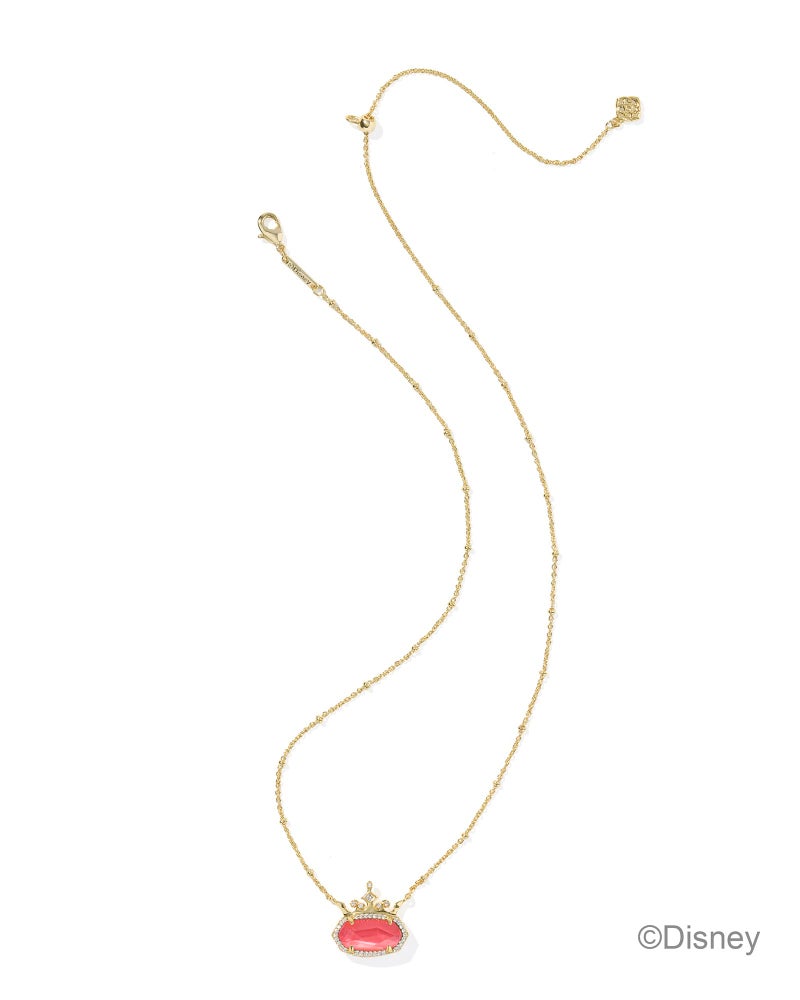 Kendra Scott Disney Elisa Princess Short Pendant Necklace in Dark Peach Mother Of Pearl, 14k Gold-Plated Brass, Fashion Jewelry for Women - Image 3