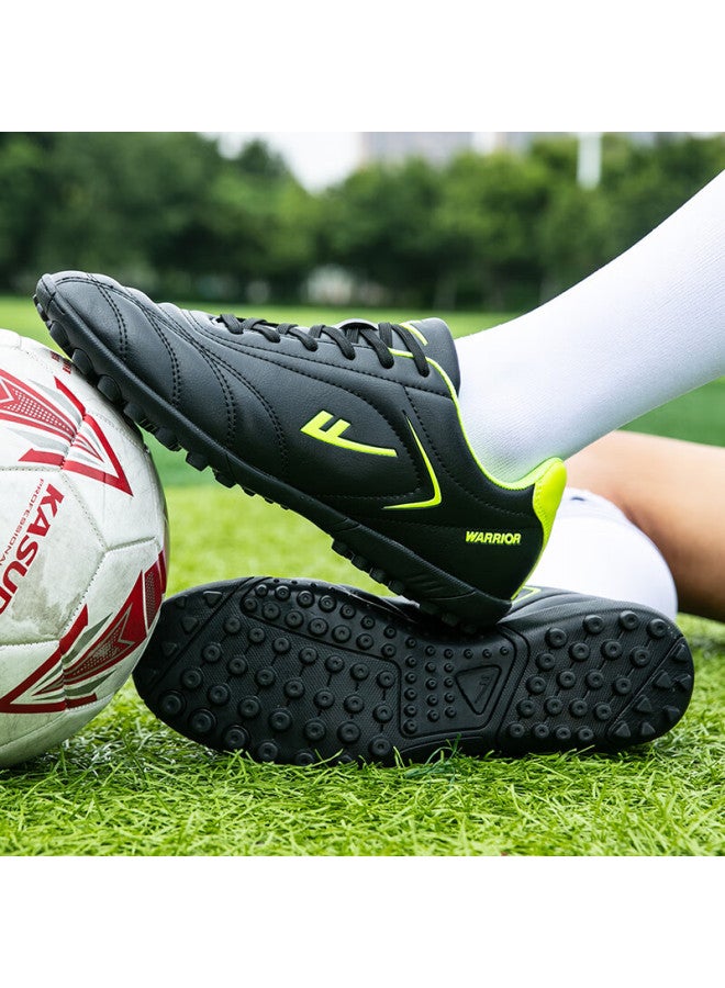 Pull Back Huili Soccer Shoes With Molded Studs Tf Sole, Football Training Shoes For Adults And Students, Universal Size 0305, Black Molded Studs, Size 39 - Image 1