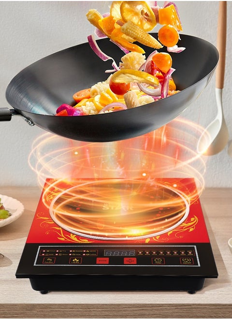 Portable Induction Cooktop Burner, Induction Hot Plate Electric Countertop Stove with LCD Sensor Touch 2200 Watts, 8 Temp Levels Auto-Off, Burners for Cooking