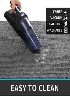 DEXI DEXI Door Mat Entryway Doormat Front Entrance Non-Slip Low Profile Washable for Inside Entry 19.5"x31.5",Grey  - Image 2