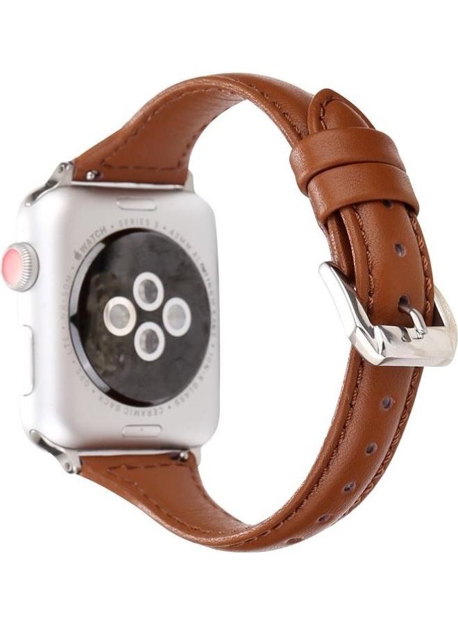 NIBEMINENT Ethnic Replacement Watchband for Apple Watch Series 1/2/3/4/5/6/7/SE 42/44/45mm Brown - Image 2