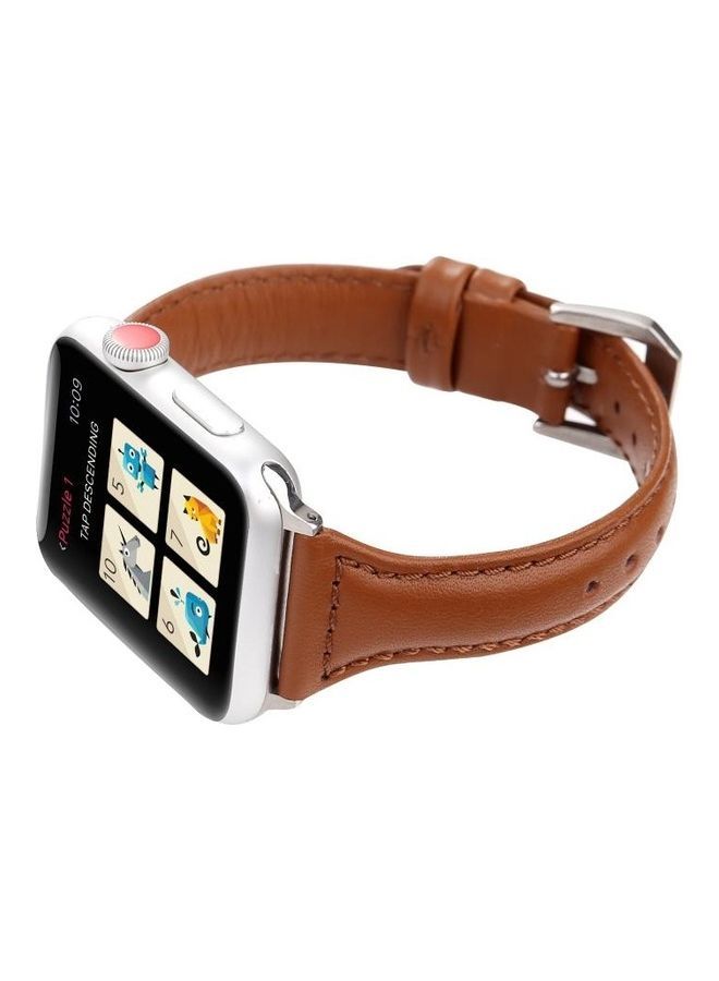 NIBEMINENT Ethnic Replacement Watchband for Apple Watch Series 1/2/3/4/5/6/7/SE 42/44/45mm Brown - Image 3